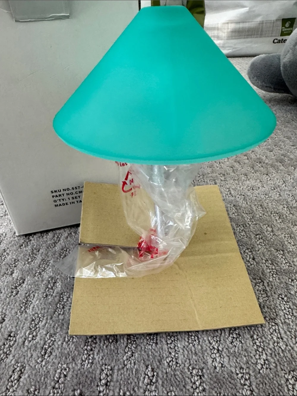 Crate & Barrel Teal Party Table Lamp - Home Party Supplies